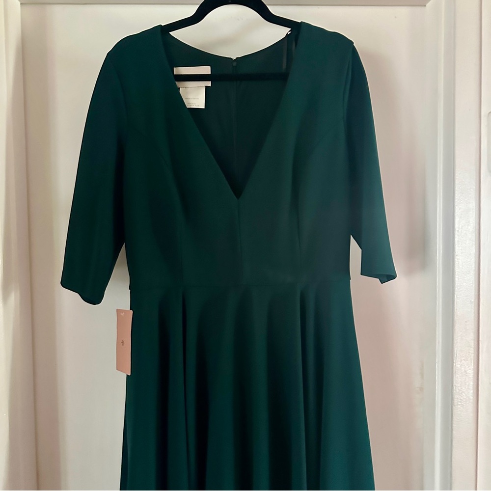 BHLDN Dark Green Midi Dress NWOT - Picture 7 of 14